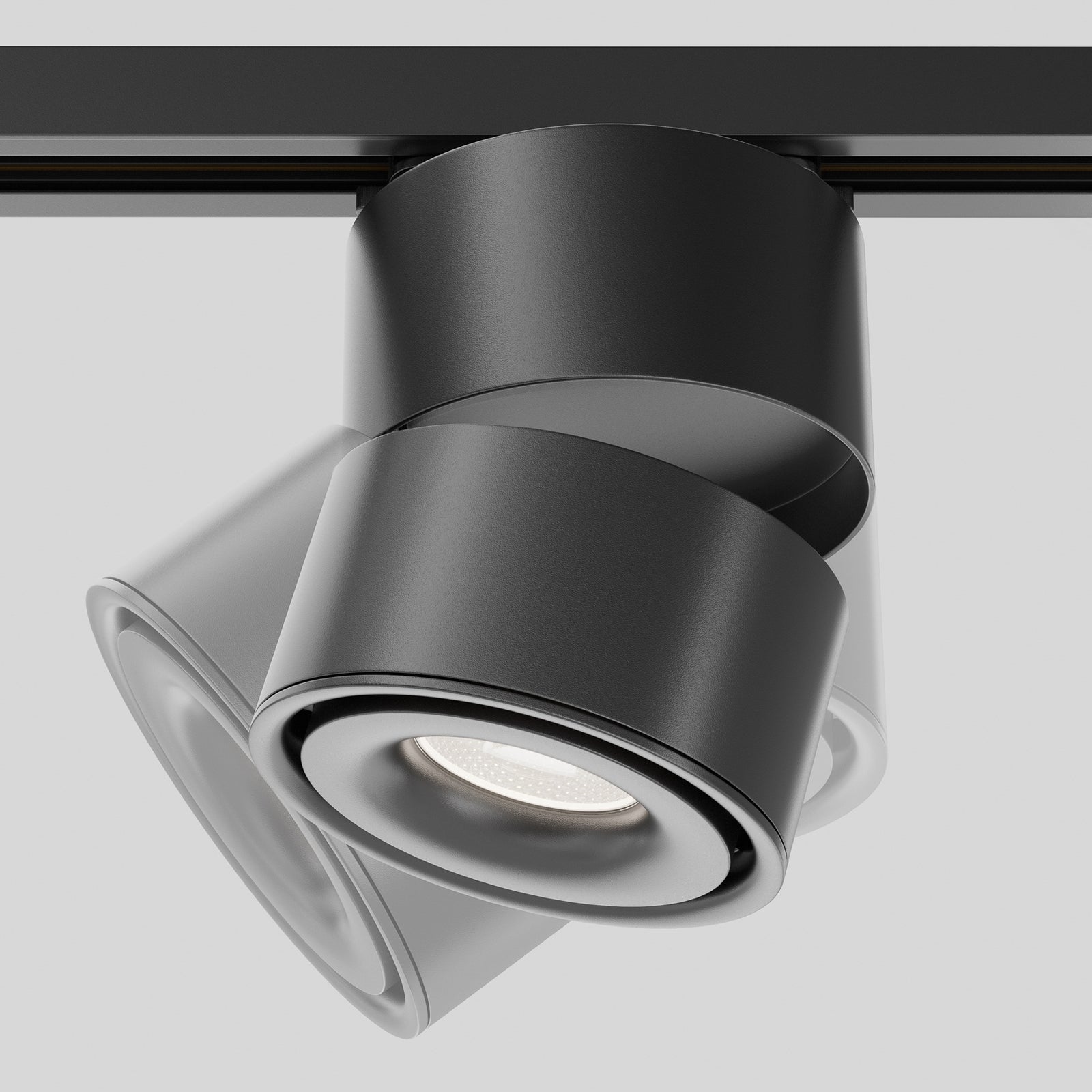 Yin LED-spot for skinnesystem dimbar svart 15W 4000K montert